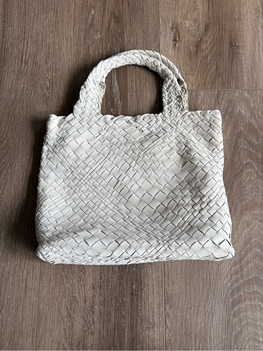 Sam Edelman Woven Purse in Cream / White - Sheepskin